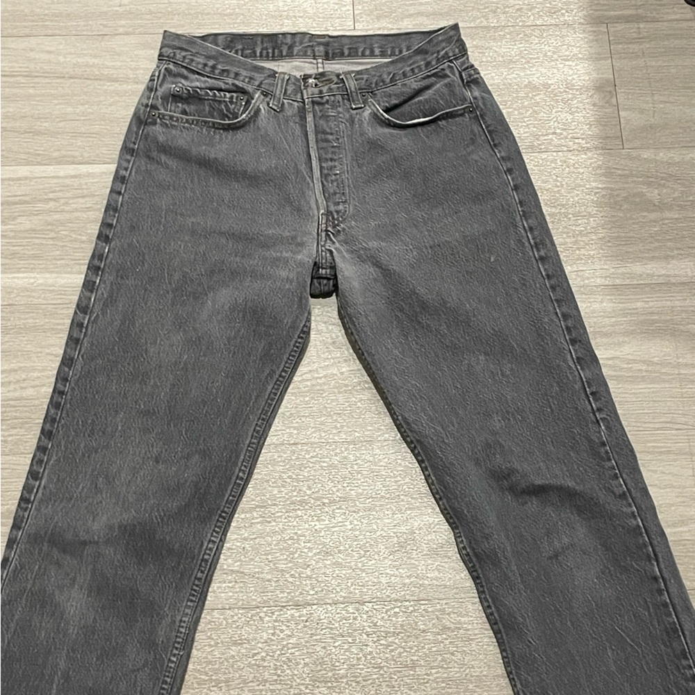 Vintage Levi’s 501 70s button fly faded black black jeans made in USA - Picture 8 of 10